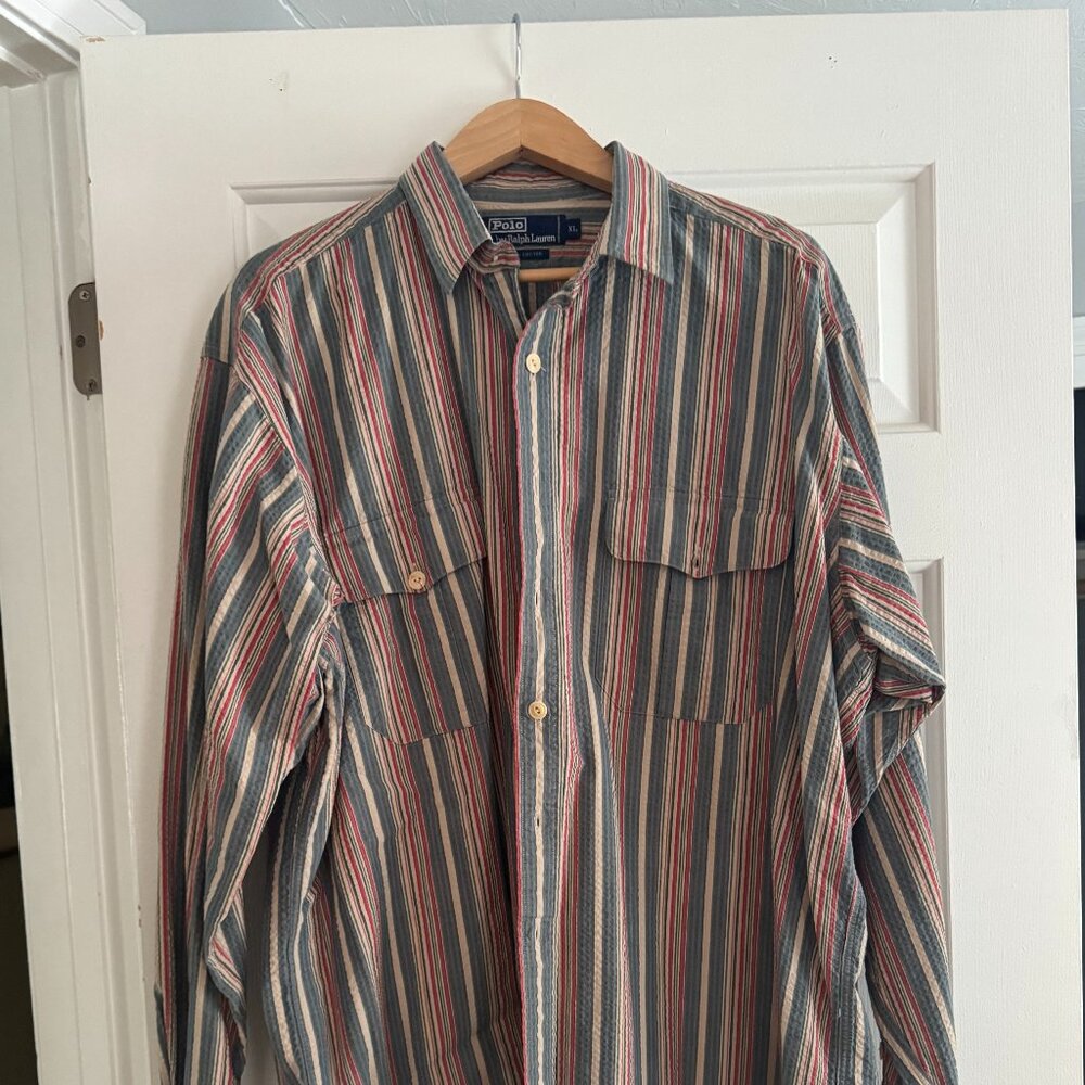 Polo Ralph Lauren Striped Button-Down Shirt – Men’s XL